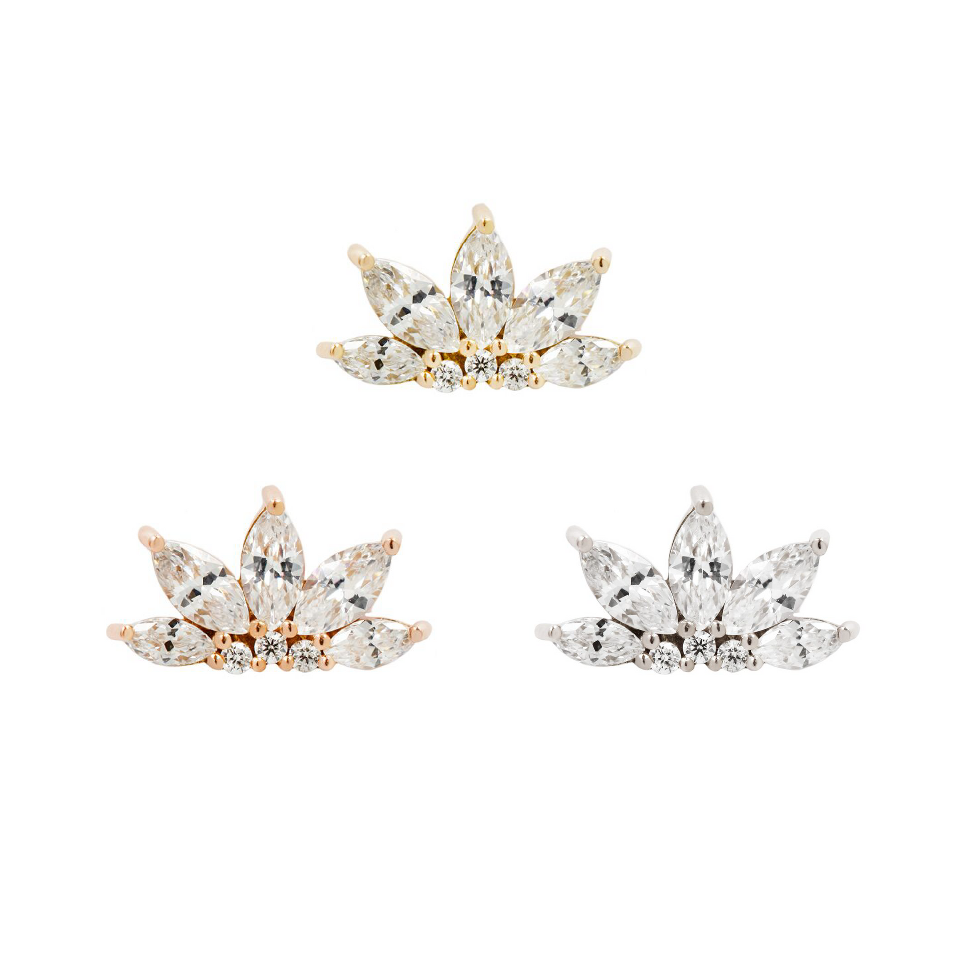 Valentina Threadless End with CZ Threadless Ends Buddha Jewelry