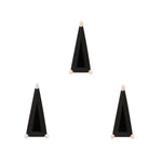 Vela Threadless End with Black Spinel Threadless Ends Buddha Jewelry