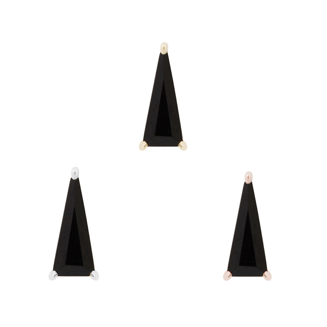 Vela Threadless End with Black Spinel Threadless Ends Buddha Jewelry