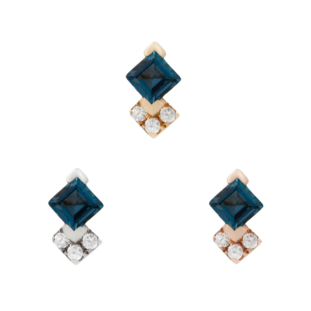 Vivienne Threadless End with London Blue Topaz Threadless Ends Buddha Jewelry