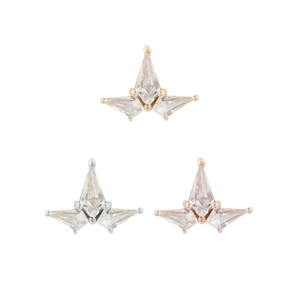 Volant Threadless End with CZ Threadless Ends Buddha Jewelry