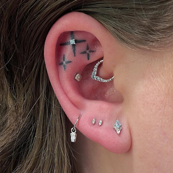 Prong Gem Threadless End with Apatite Threadless Ends Buddha Jewelry