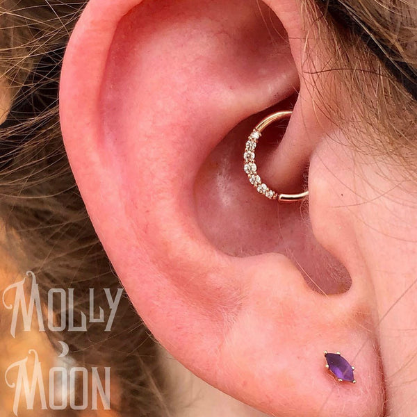 Audrey Seam Ring with CZ Seam Rings Buddha Jewelry