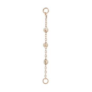 Cressida 3 Bead Chain Chains Buddha Jewelry Rose Gold  