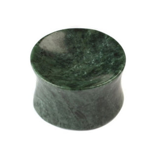 Convex Plugs - Green Italian Marble Plugs Buddha Jewelry   
