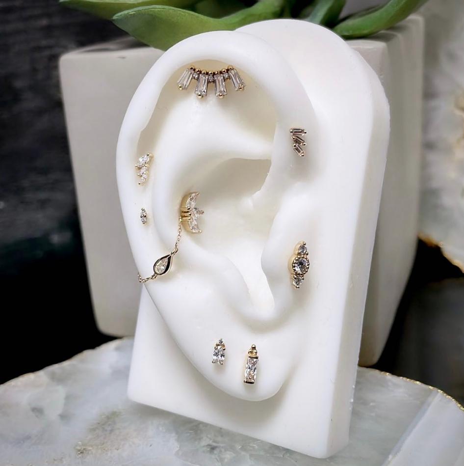 Desden Threadless End with CZ Threadless Ends Buddha Jewelry