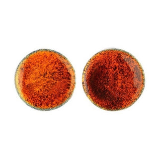 Dichro Plugs - Blood Orange Glass Buddha Jewelry   