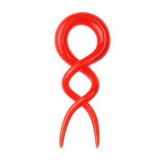 Glass Double Helix - Red Glass Buddha Jewelry