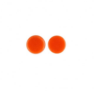 Glass Plugs - Orange Glass Buddha Jewelry   