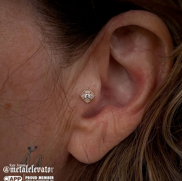 Grace Threadless End with CZ Threadless Ends Buddha Jewelry