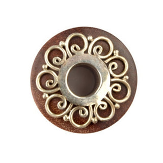 Idealist Plugs - Saba Wood + Silver Inlay Plugs Buddha Jewelry   