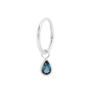 Concorde Teardrop Charm Charms Buddha Jewelry White Gold London Blue Topaz 