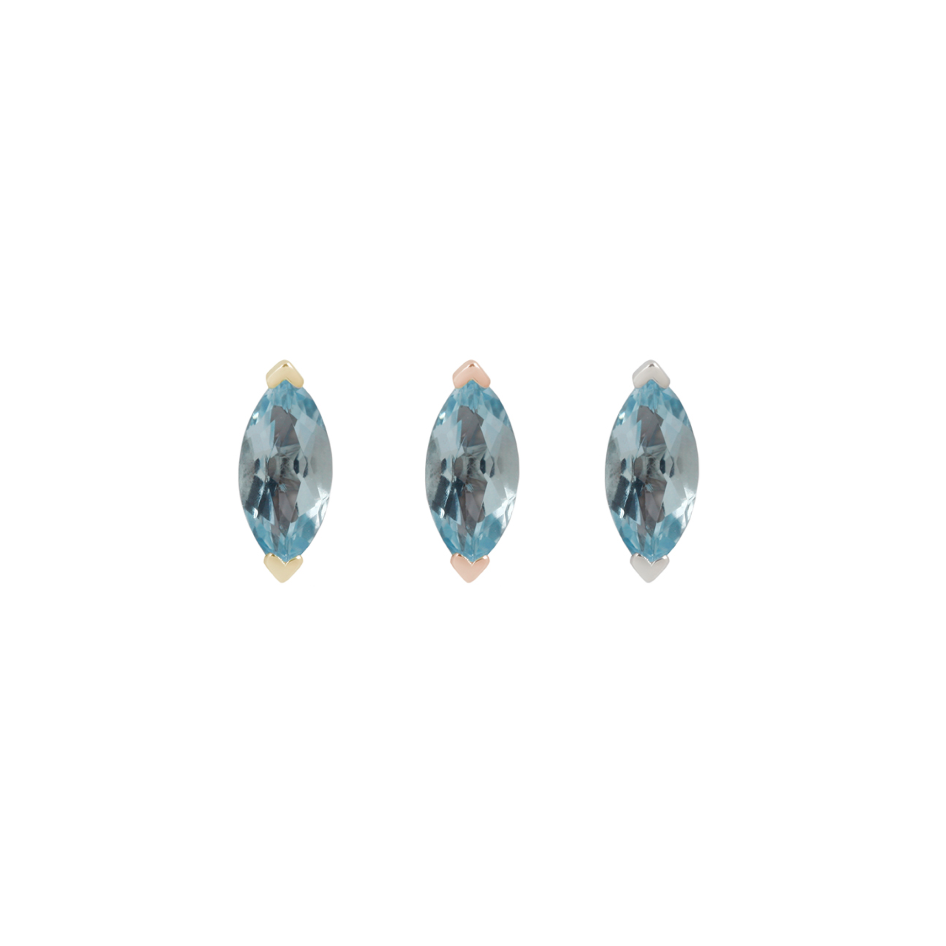 Zuri Threadless End with Sky Blue Topaz Threadless Ends Buddha Jewelry