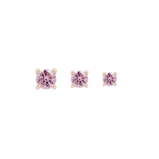 Pink Sapphire Prong Threadless Ends Buddha Jewelry   