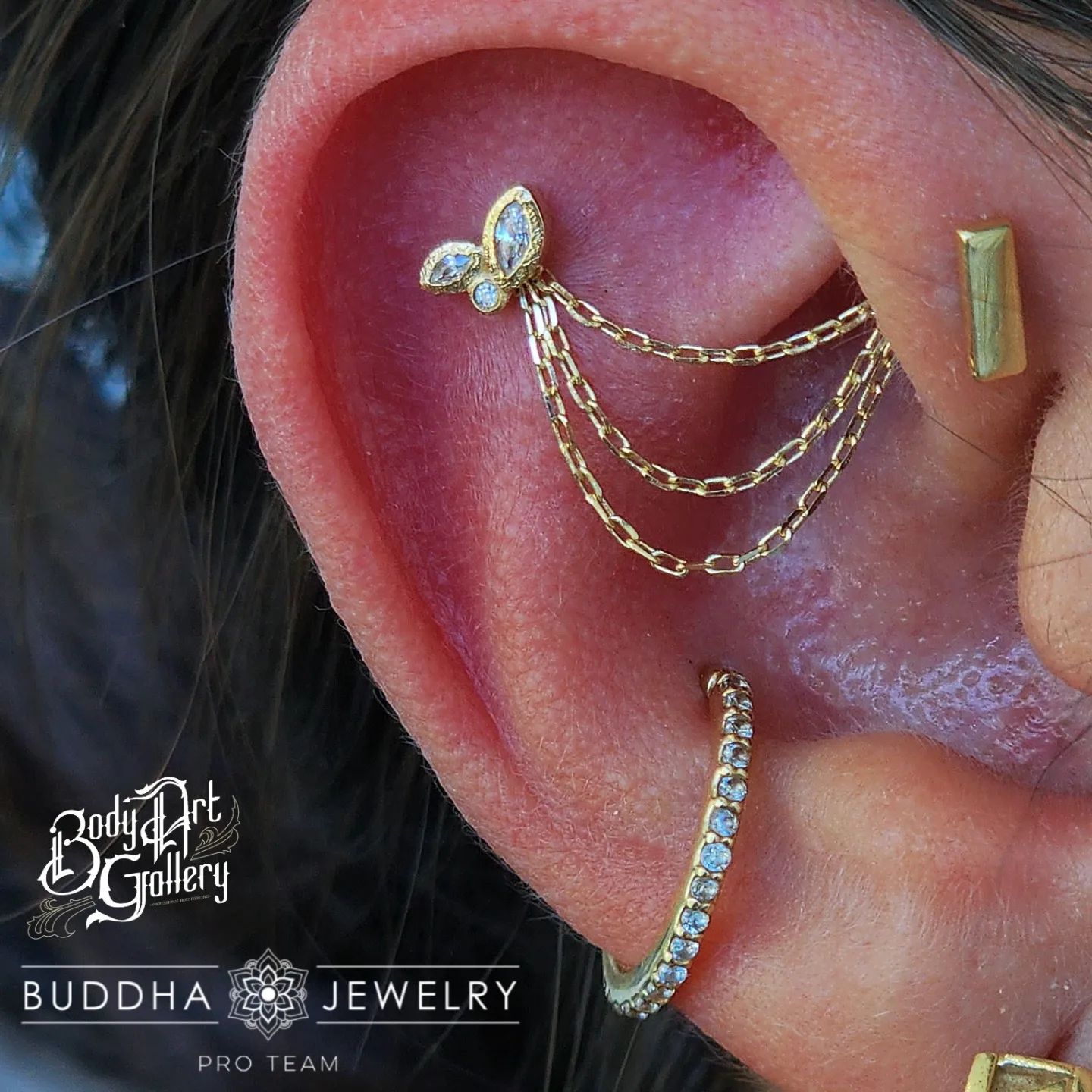 Impulse Threadless End with CZ Threadless Ends Buddha Jewelry