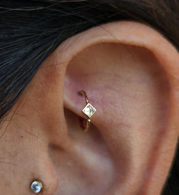 Mae Seam Ring with Reverse Set CZ Seam Rings Buddha Jewelry