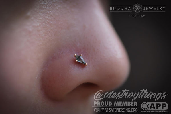 Soho Mini Threadless End with Moss Agate Threadless Ends Buddha Jewelry