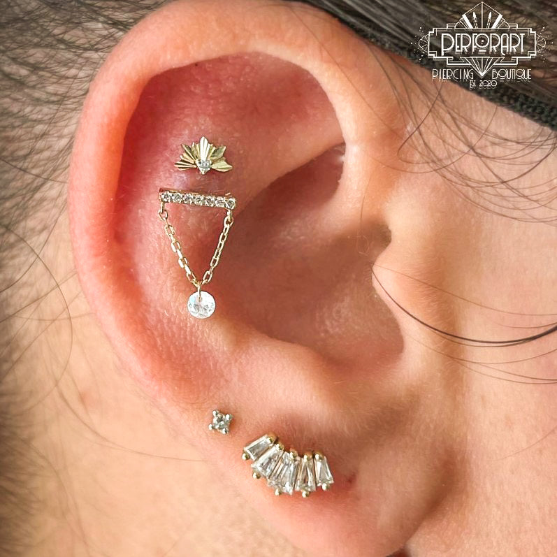 Surrender Threadless End with CZ Threadless Ends Buddha Jewelry