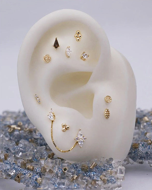 Zuri Threadless End with CZ Threadless Ends Buddha Jewelry