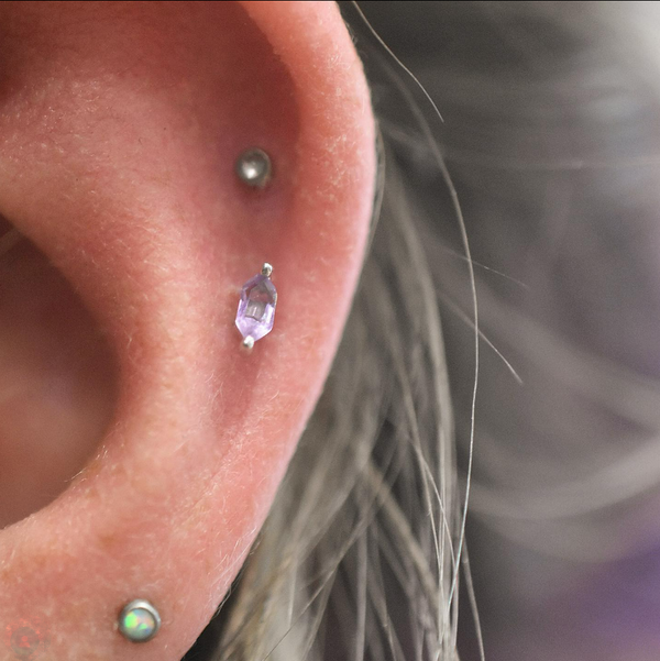 Oh My My! Threadless End with Amethyst Threadless Ends Buddha Jewelry