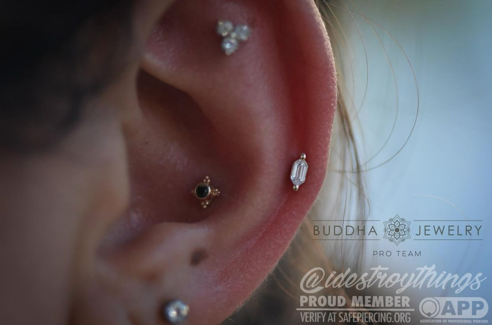 Oh My My! Threadless End with CZ Threadless Ends Buddha Jewelry