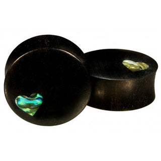 Modern Romance Plugs - Arang wood + Abalone Wood Sale Jewelry Buddha Jewelry Organics   