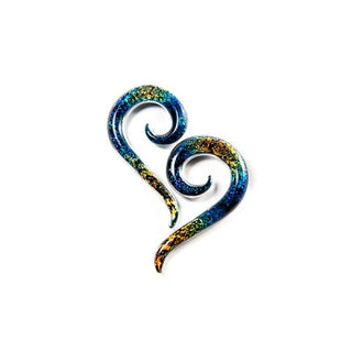 Glass Tail Spiral - Rainbow Dichro Glass Buddha Jewelry Organics   