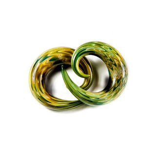 Glass Simple Spiral - Exotic Green Glass Buddha Jewelry   