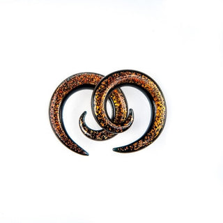 Glass Simple Spiral - Orange Dichro Glass Buddha Jewelry Organics   