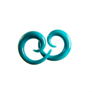 Glass Simple Spiral - Turquoise Glass Buddha Jewelry   