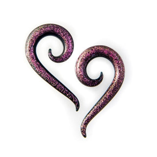 Glass Tail Spiral - Pink Dichro Glass Buddha Jewelry   