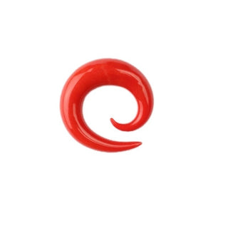 Glass Simple Spiral - Red Glass Buddha Jewelry   
