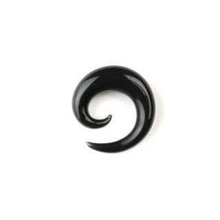Glass Simple Spiral - Black Glass Buddha Jewelry   