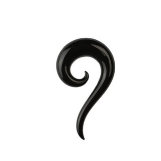 Glass Tail Spiral - Black Glass Buddha Jewelry Organics   