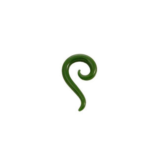 Glass Tail Spiral - Green Glass Buddha Jewelry Organics   