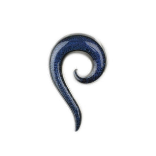 Glass Tail Spiral - Blue Dichro Glass Buddha Jewelry   