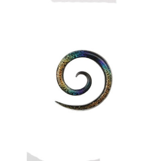 Glass Super Spiral - Rainbow Dichro Glass Buddha Jewelry   