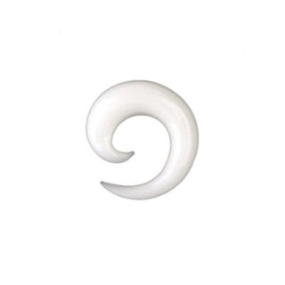 Glass Simple Spiral - White Glass Buddha Jewelry   