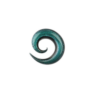 Glass Simple Spiral - Green Dichro Glass Buddha Jewelry   