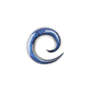 Glass Simple Spiral - Blue Dichro Glass Buddha Jewelry   