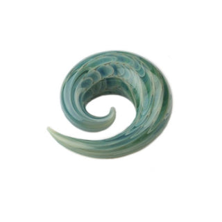 Glass Simple Spiral - Exotic Aqua Glass Buddha Jewelry   