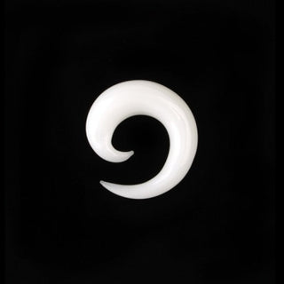 Glass Simple Spiral - White Glass Buddha Jewelry   