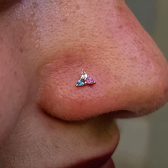 3 Little Pears Trans Pride Threadless End Threadless Ends Buddha Jewelry