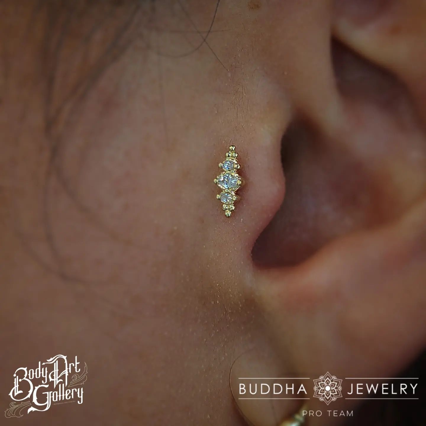 Prose Threadless End with CZ Threadless Ends Buddha Jewelry