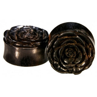 Rose Flower Plugs - Arang Wood Plugs Buddha Jewelry   