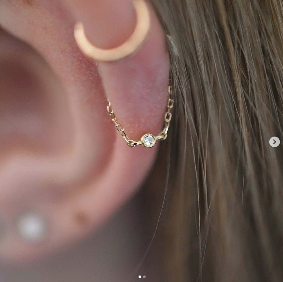 Bezel Bead Chain with CZ Chains Buddha Jewelry