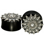 Verdant Plugs - Arang wood + Silver Plugs Buddha Jewelry   